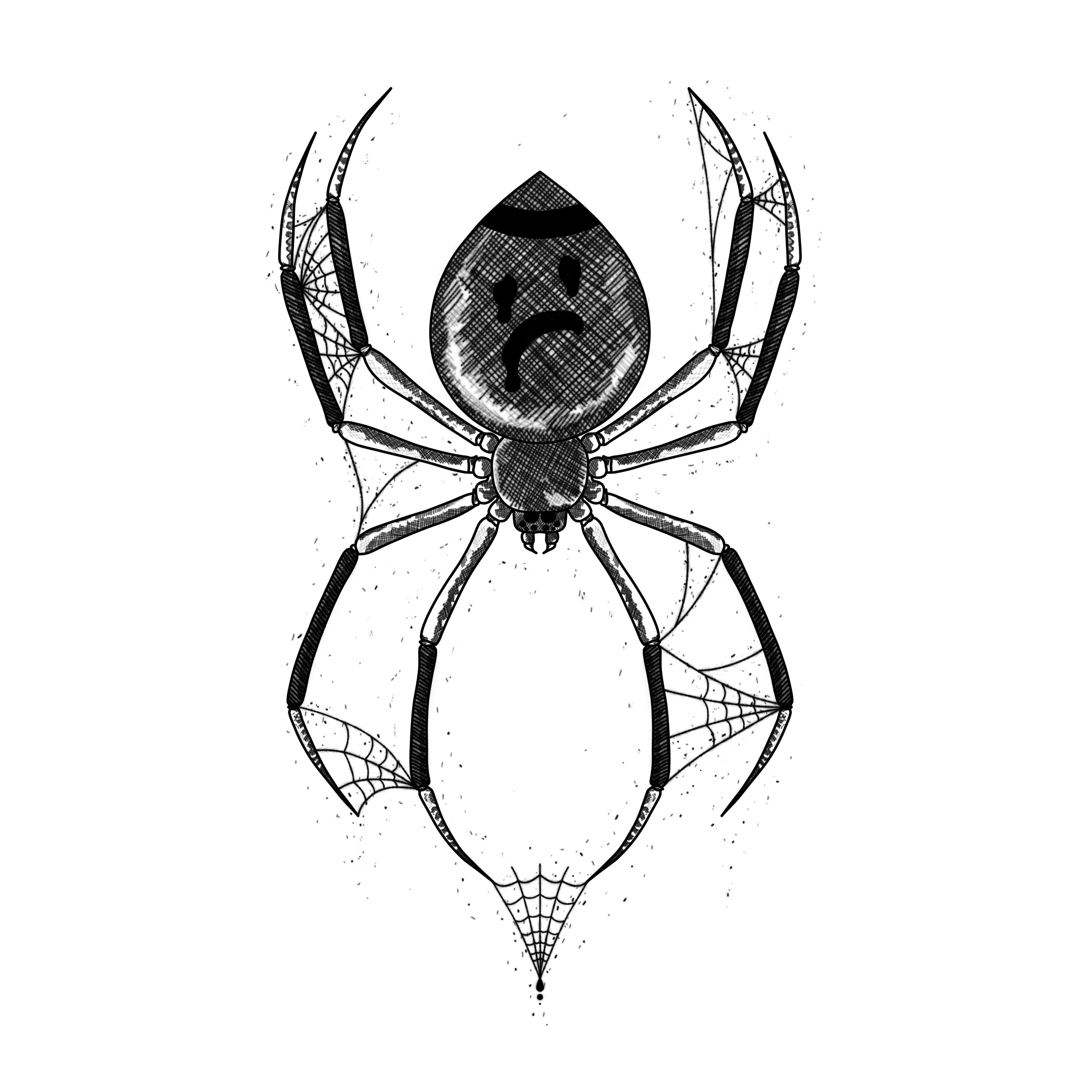 Spinne Wannado Handpoke Tattoo